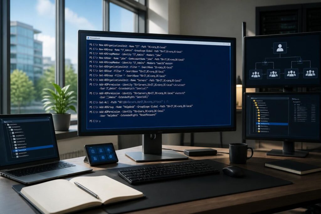 découvrez la signification des active directory ou, comment les créer et déléguer leurs permissions facilement grâce à des scripts powershell efficaces.
