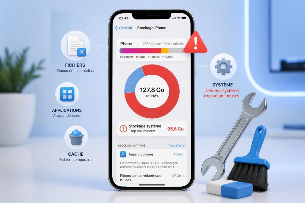 découvrez les causes des données système trop volumineuses sur iphone et apprenez des solutions efficaces pour libérer de l’espace et optimiser le stockage de votre appareil.